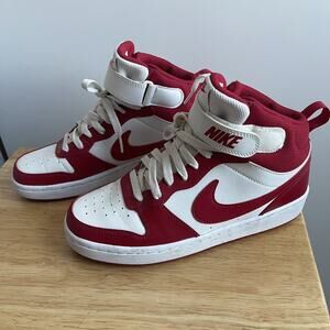 Nike Court Borough Mid 2Size 6Y Style CD7782-124 Red White | Shoes